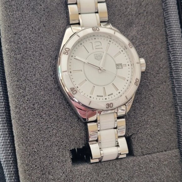 Tag Heuer WBJ141AC.BA0974 Midsize Womens Formula 1 Series Watch White Ceramic - Picture 12 of 16